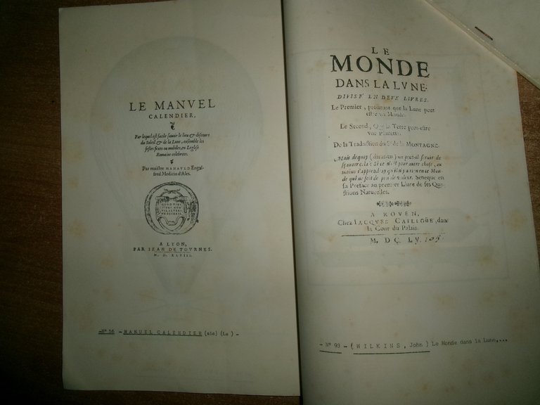 Aérostation. Importante Bibliothèque sur L' Aéronautique CHAMONAL/Pontoise 1960