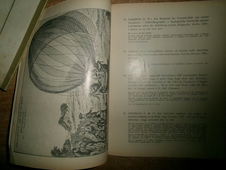 Aérostation. Importante Bibliothèque sur L' Aéronautique CHAMONAL/Pontoise 1960