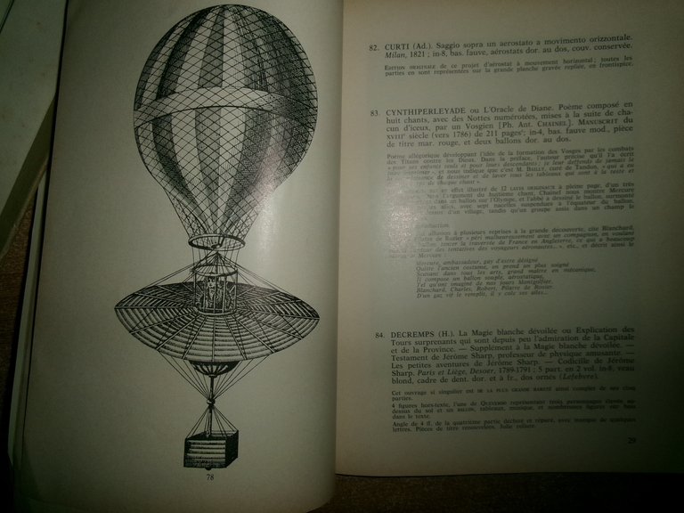 Aérostation. Importante Bibliothèque sur L' Aéronautique CHAMONAL/Pontoise 1960