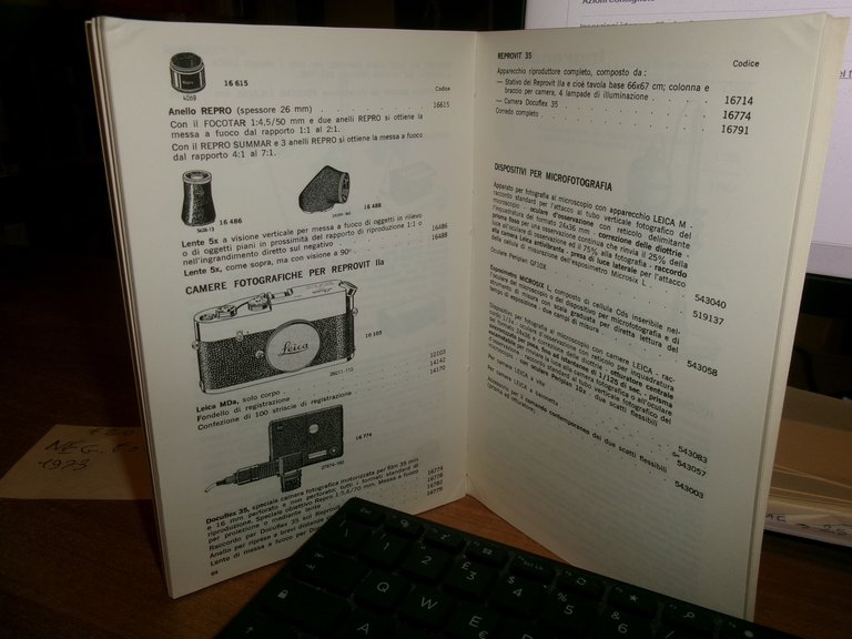 LEICA. Foto-Cine-Ingrandimento-Proiezione-Binocoli. Catalogo generale 1973