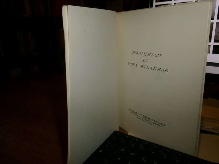 (Catalogo) Documenti di Vita Milanese. Antiquariato Librario RADAELI 1971