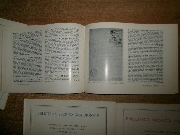 (6 cataloghi) BIBLIOTECA STORICA MERIDIONALE... LUIGI REGINA 1976/1979