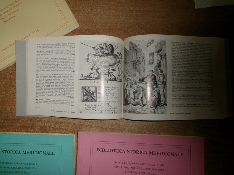 6 cataloghi BIBLIOTECA STORICA MERIDIONALE. Raccolta di opere rare..Luigi Regina