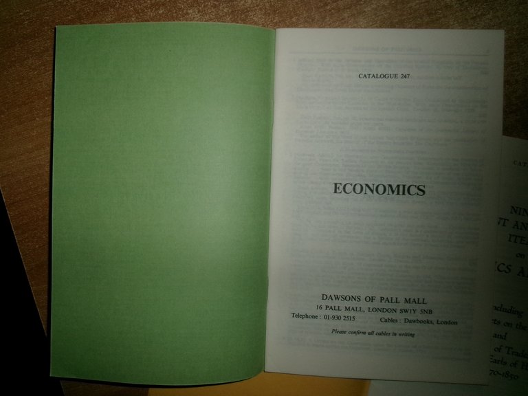 (Economia) DAWSON of PALL MALL. London. Economics and Allied Subjects...