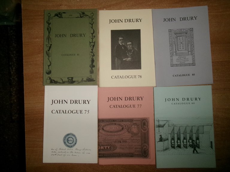 6 cataloghi (catalogue) di JOHN DRURY. England n° 75 - …