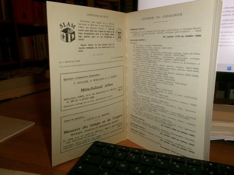 19 cataloghi (catalogue) de Livres Anciens & Modernes sur les …
