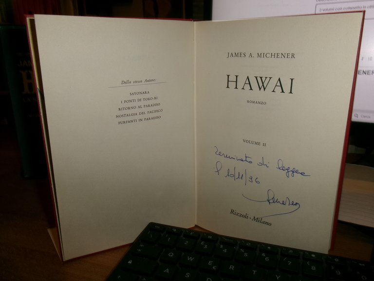HAWAI La Saga delle Isole Felici. Romanzo. JAMES A. MICHENER …