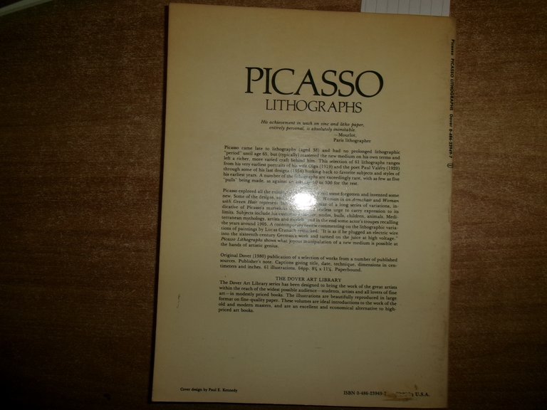 PICASSO Lithographs 61 Works by PABLO PICASSO 1980