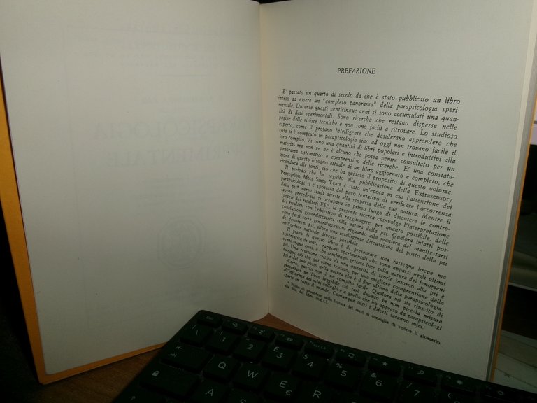 PARAPSICOLOGIA SPERIMENTALE...Esposizione e Interpretazione. K. RAMAKRISHNA RAO