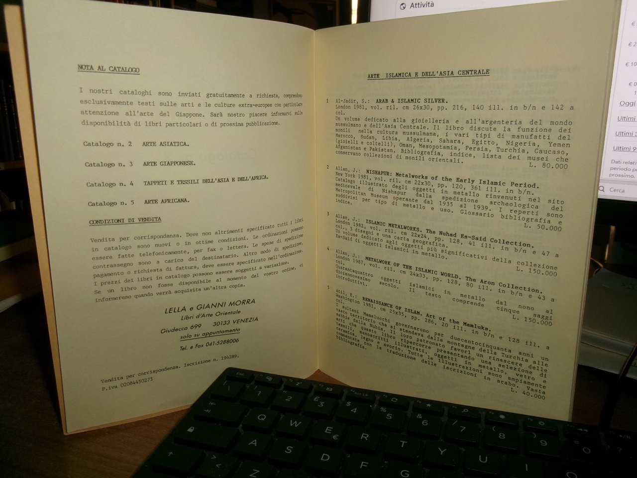 ARTE ASIATICA Catalogo 2. LELLA e GIANNI MORRA 1990