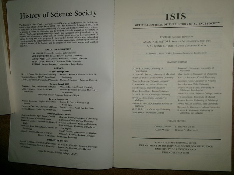 4 volumi ISIS. An International Review Devoted to The History …