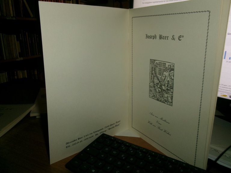 2 cataloghi Librairie JOSEPH BAER & Co