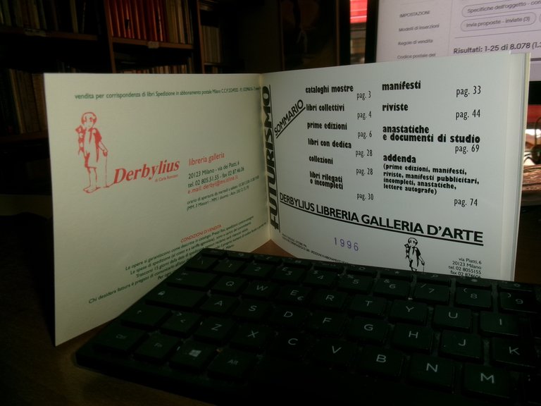 FUTURISMO. Derbylius Libreria Galleria d' Arte 1996