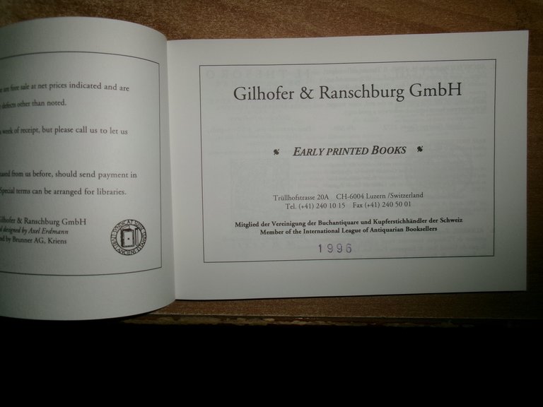 3 cataloghi di GILHOFER & RANSCHBURH. Luzern 1993/1996