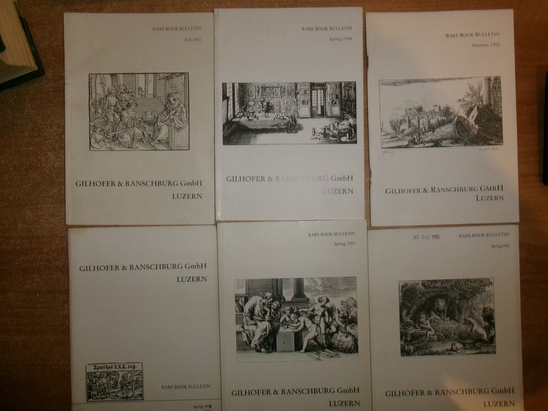 11 cataloghi Rare Book Bulletin di GILHOFER & RANSCHBURG 1989/1995