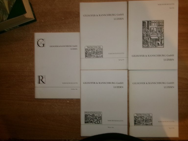 11 cataloghi Rare Book Bulletin di GILHOFER & RANSCHBURG 1989/1995