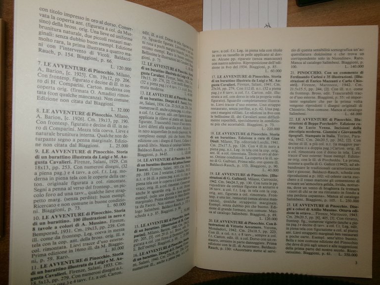 3 cataloghi: COLLODI da COLLODI, su COLLODI. PINOCCHIO. 1993/1996