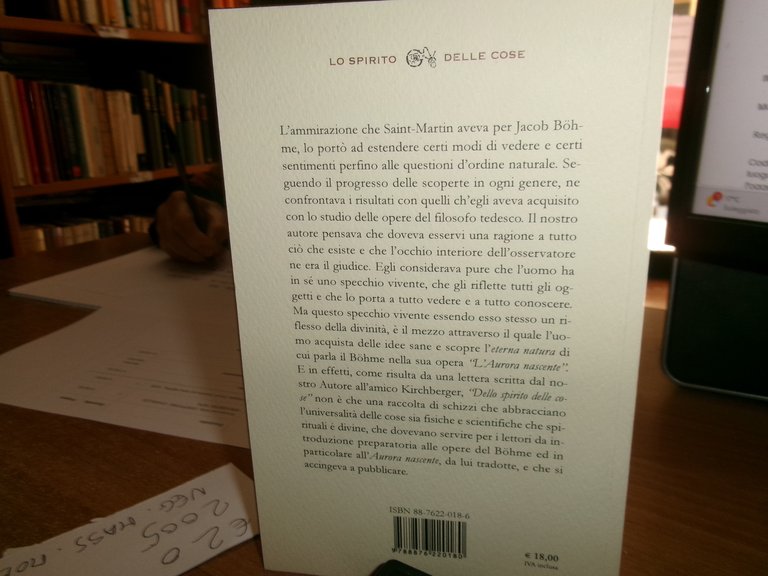 Lo Spirito delle Cose. Volume I. Louis-Claude de Saint-Martin 2005