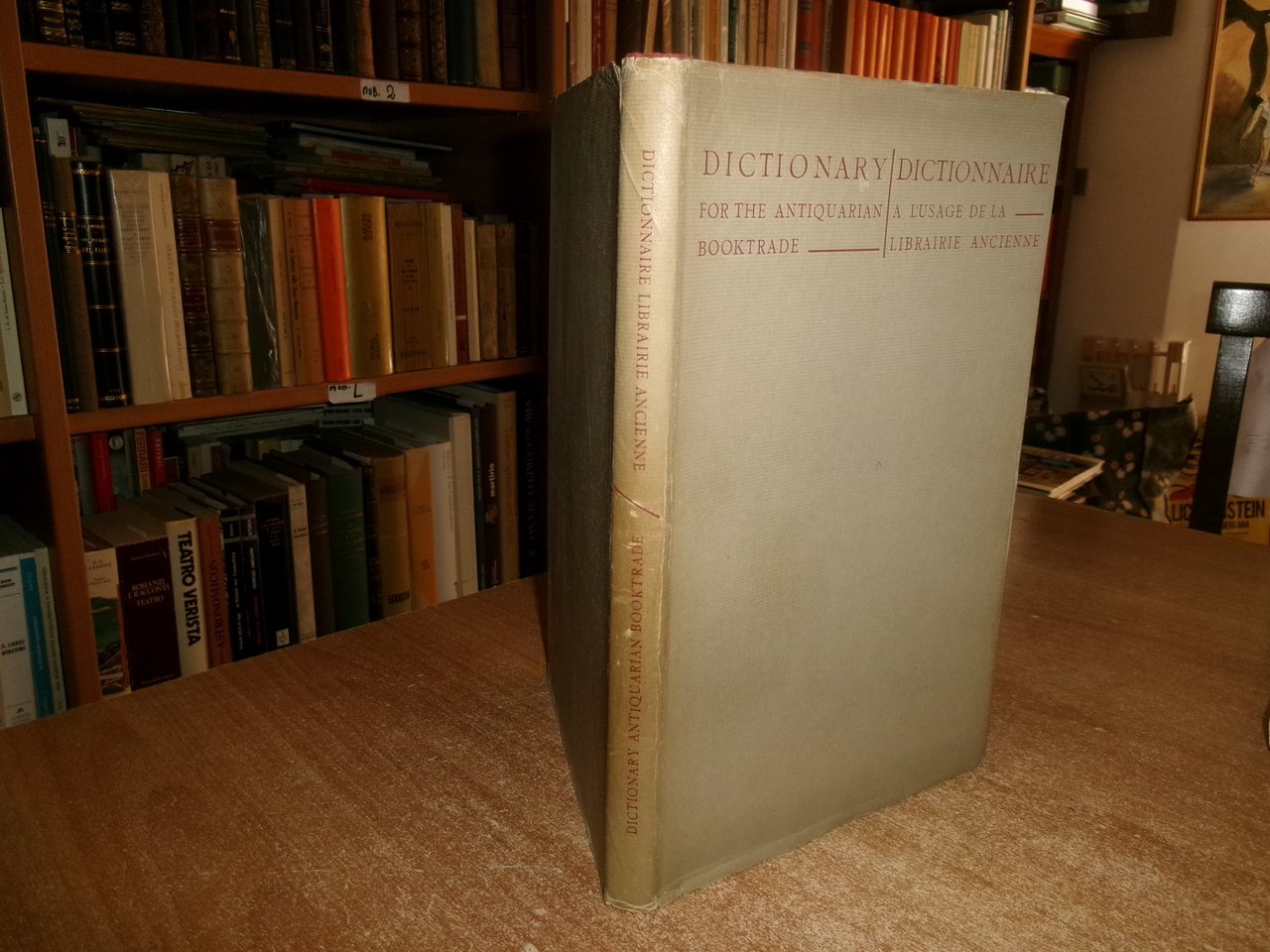 Dictionary for the Antiquarian Booktrade Dictionnaire... Menno Hertzberger 1956