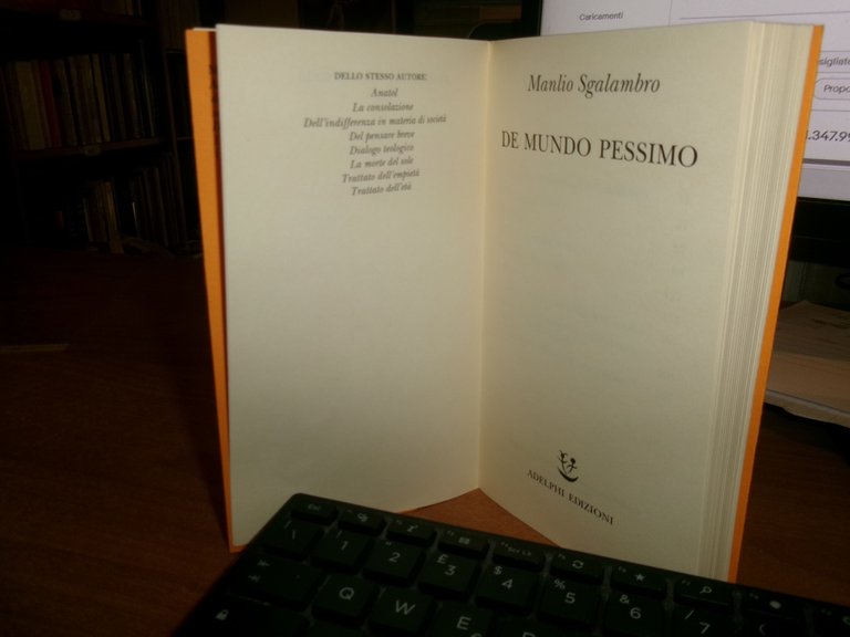 DE MUNDO PESSIMO. Manlio Sgalambro 2004