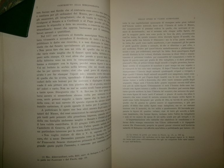 Contributo alla BIBLIOGRAFIA DELLE OPERE di ULISSE ALDROVANDI. A. SORBELLI …