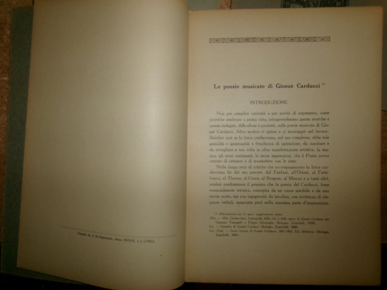 3 opuscoli: Le Poesie musicate di Giosuè Carducci. Bibliografia degli …