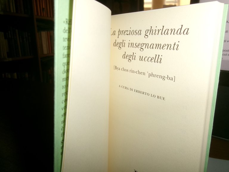 La Preziosa ghirlanda degli insegnamenti degli uccelli. ERBERTO LO BUE …