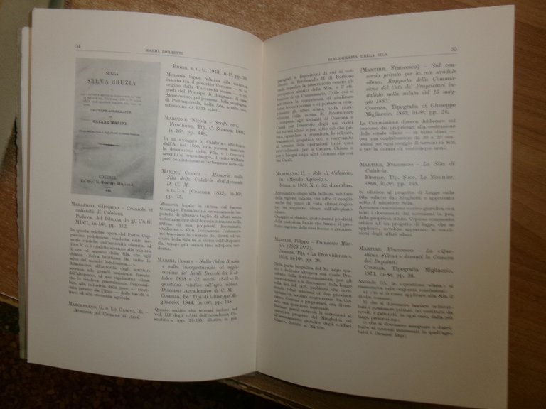 Bibliografia della Sila. MARIO BORRETTI 1965