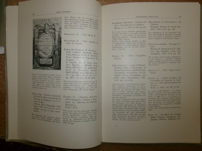 Bibliografia della Sila. MARIO BORRETTI 1965