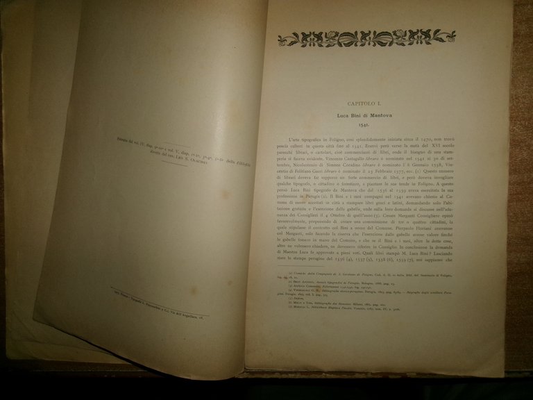 Sull' Arte Tipografica in FOLIGNO. Tipografia degli ORFINI...VALENTI/FALOCI 1903