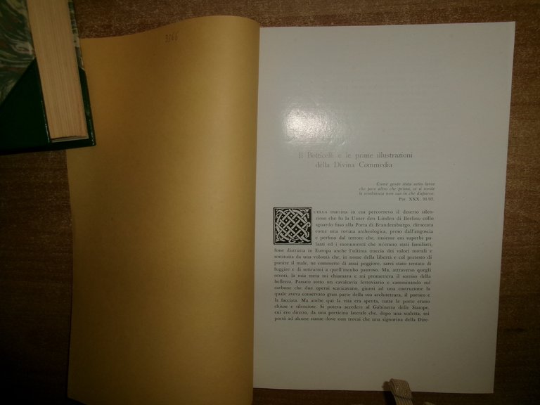 Il Botticelli e le prime illustrazioni della DIVINA COMMEDIA. LAMBERTO …