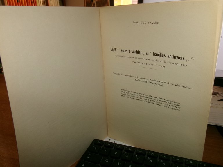 Dall' "acarus scabiei" al "bacillus anthracis"... UGO FAUCCI 1935