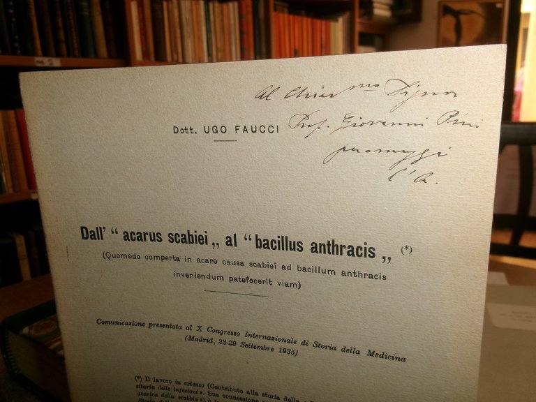 Dall' "acarus scabiei" al "bacillus anthracis"... UGO FAUCCI 1935