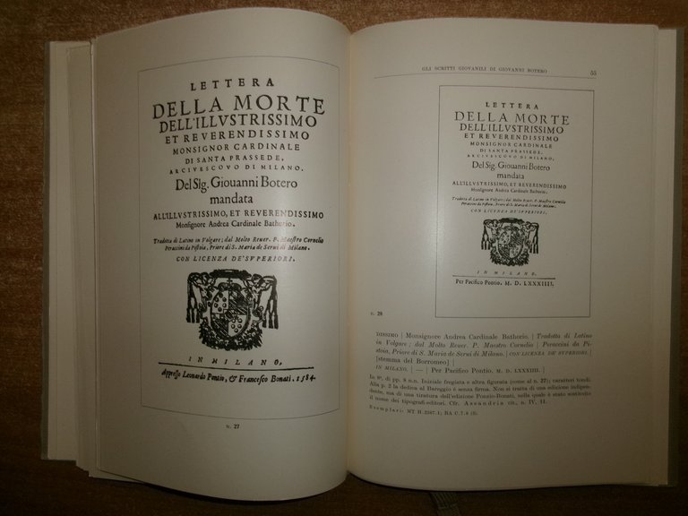 Gli Scritti Giovanili di GIOVANNI BOTERO. LUIGI FIRPO 1960