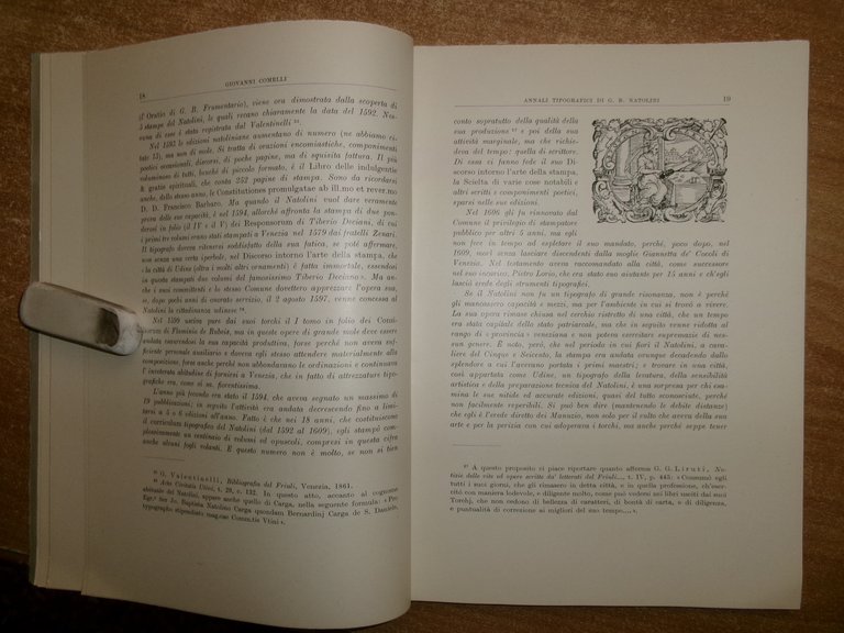 ANNALI TIPOGRAFICI di G. B. Natolini. GIOVANNI COMELLI 1954