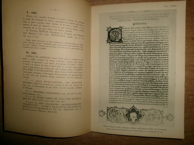 Bibliografia delle edizioni dell' Opera di PIER DE' CRESCENZI. ALBANO …