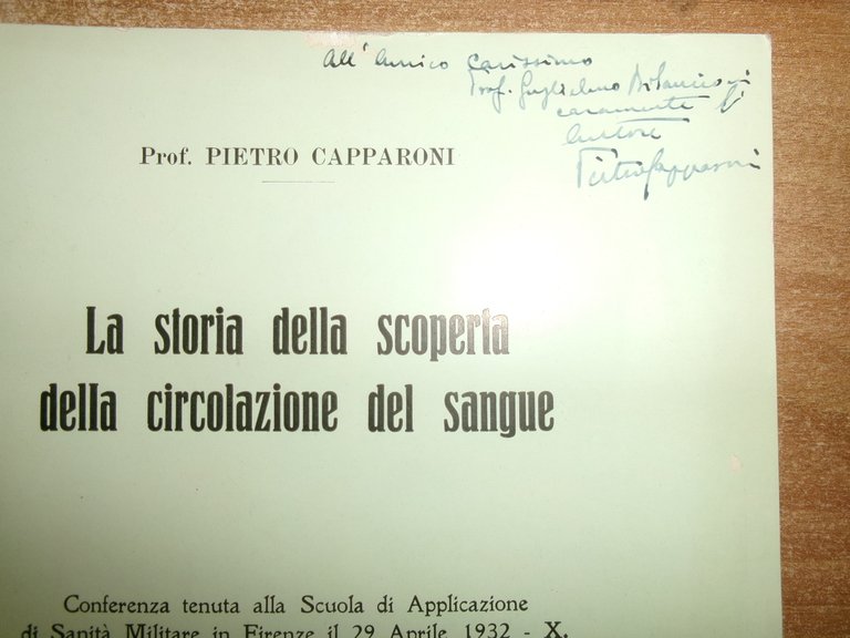 La Storia della scoperta della circolazione del sangue. Prof. PIETRO …