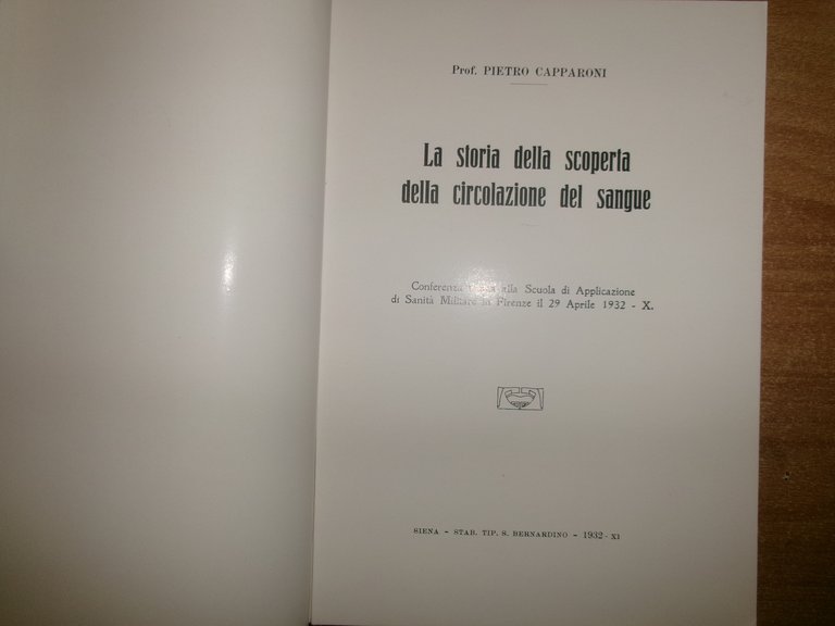 La Storia della scoperta della circolazione del sangue. Prof. PIETRO …
