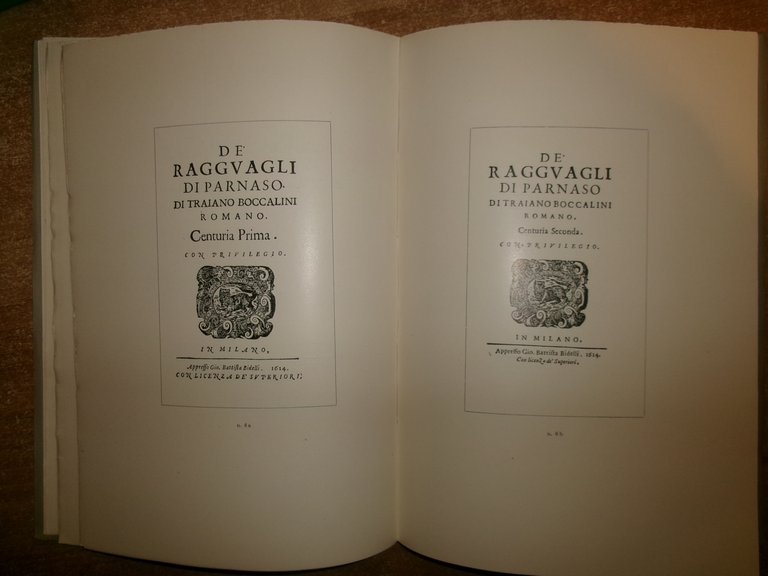 I " RAGGUAGLI DI PARNASO" di TRAIANO BOCCALINI. Bibliografia delle... …