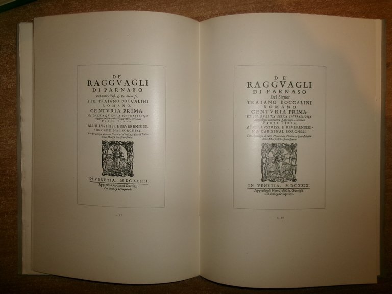 I " RAGGUAGLI DI PARNASO" di TRAIANO BOCCALINI. Bibliografia delle... …