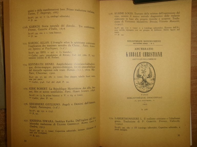 4 cataloghi di Scienze Occulte: SIBRIUM/La Biblioteca di Don Ferrante... …
