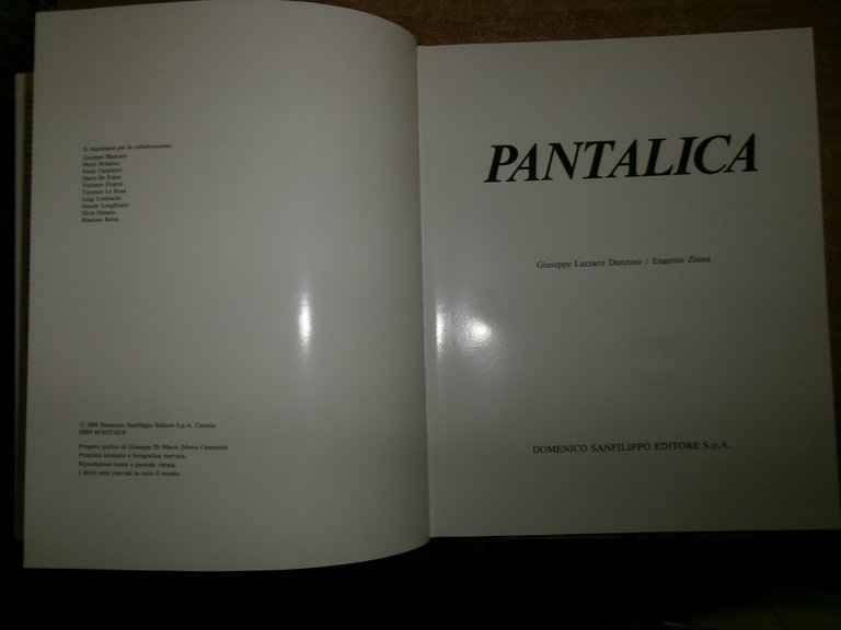 PANTALICA. Giuseppe Lazzaro Danzuso / Eugenio Zinna 1989