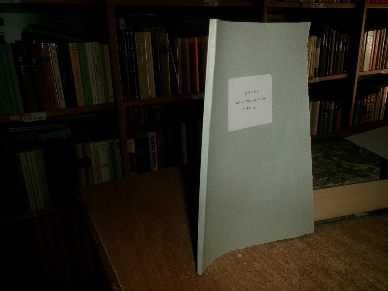 S. BONGI. Le prime Gazzette in Italia (estratto fotocopiato)