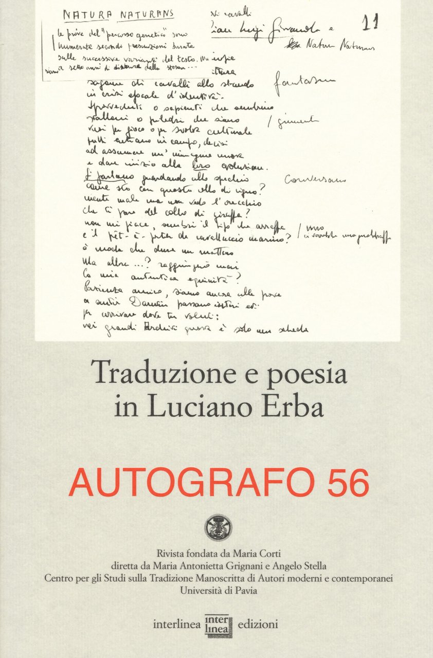 Traduzione e poesia in Luciano Erba