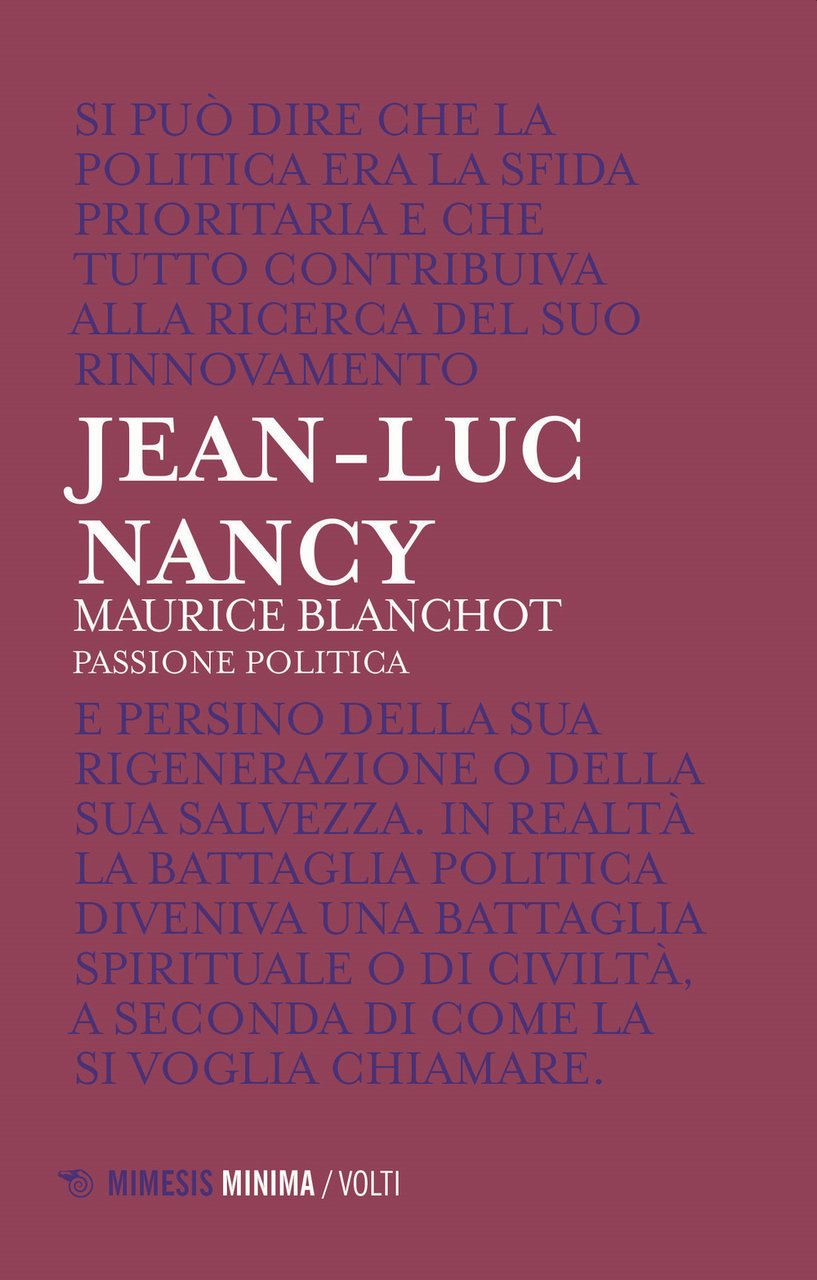 Maurice Blanchot. Passione politica