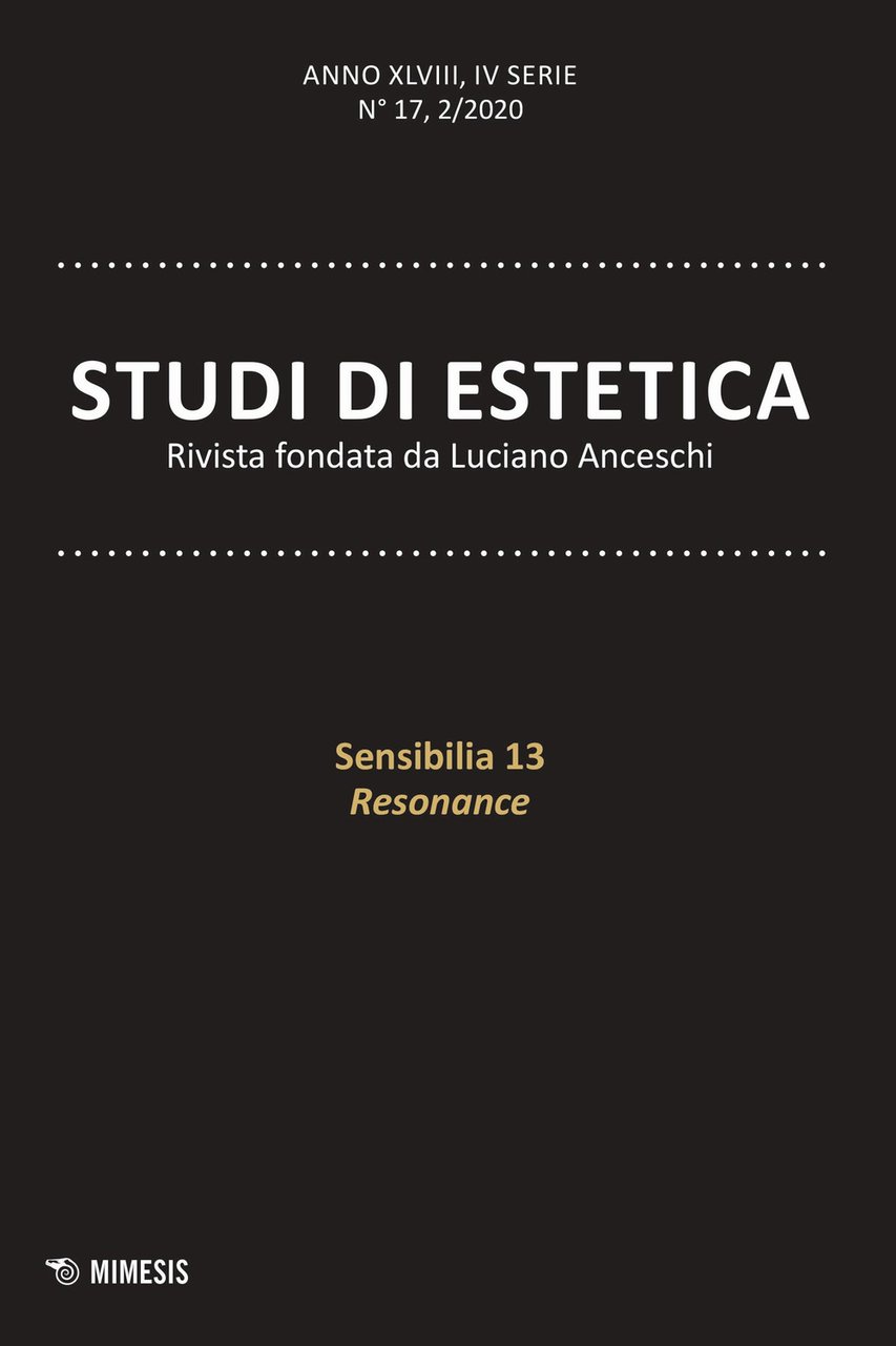 Studi di estetica. Vol. 2: Sensibilia 13 resonance