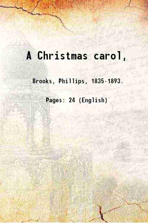 A Christmas carol, 1890