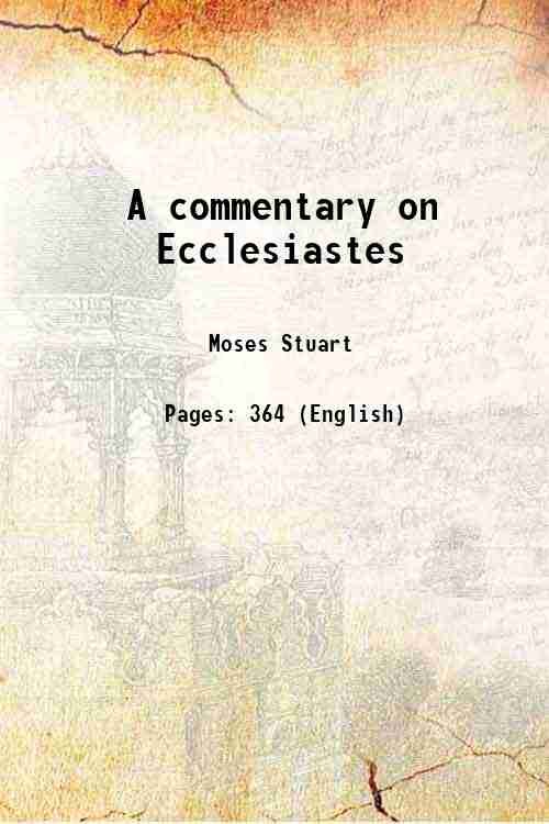 A commentary on Ecclesiastes 1851