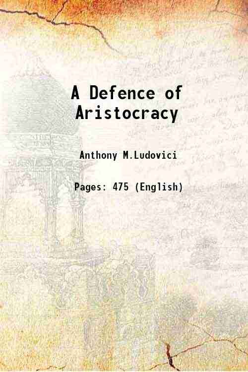 A Defence of Aristocracy | Immagine principale