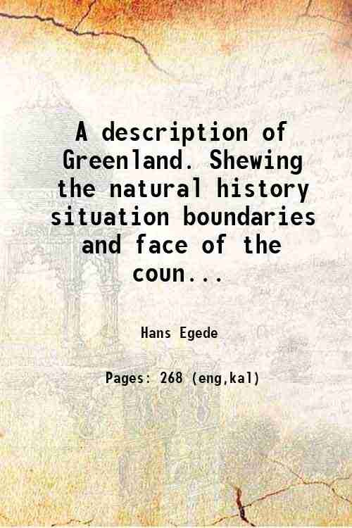 A description of Greenland Shewing the natural history, situation, boundaries, … | Immagine principale